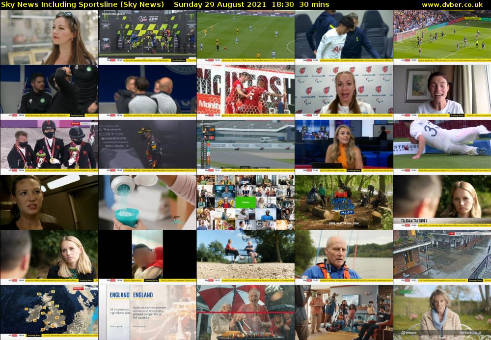 Sky News Including Sportsline (Sky News) Sunday 29 August 2021 19:30 - 20:00