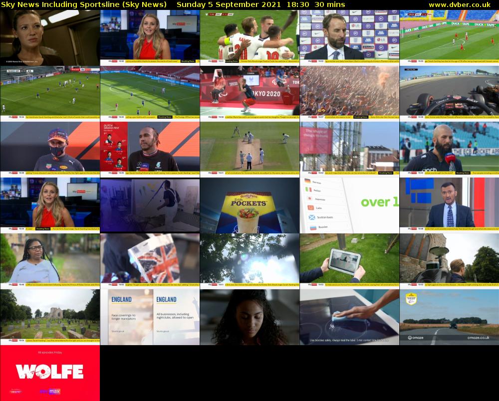 Sky News Including Sportsline (Sky News) Sunday 5 September 2021 19:30 - 20:00