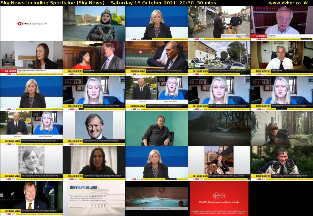 Sky News Including Sportsline (Sky News) Saturday 16 October 2021 20:30 - 21:00
