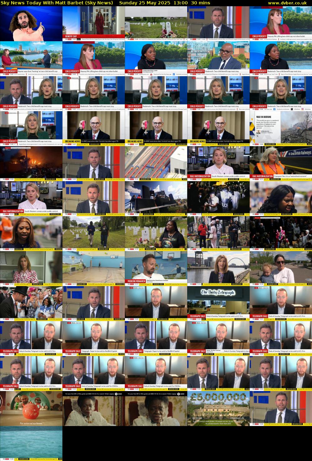 Sky News Today With Matt Barbet (Sky News) Sunday 25 May 2025 13:00 - 13:30