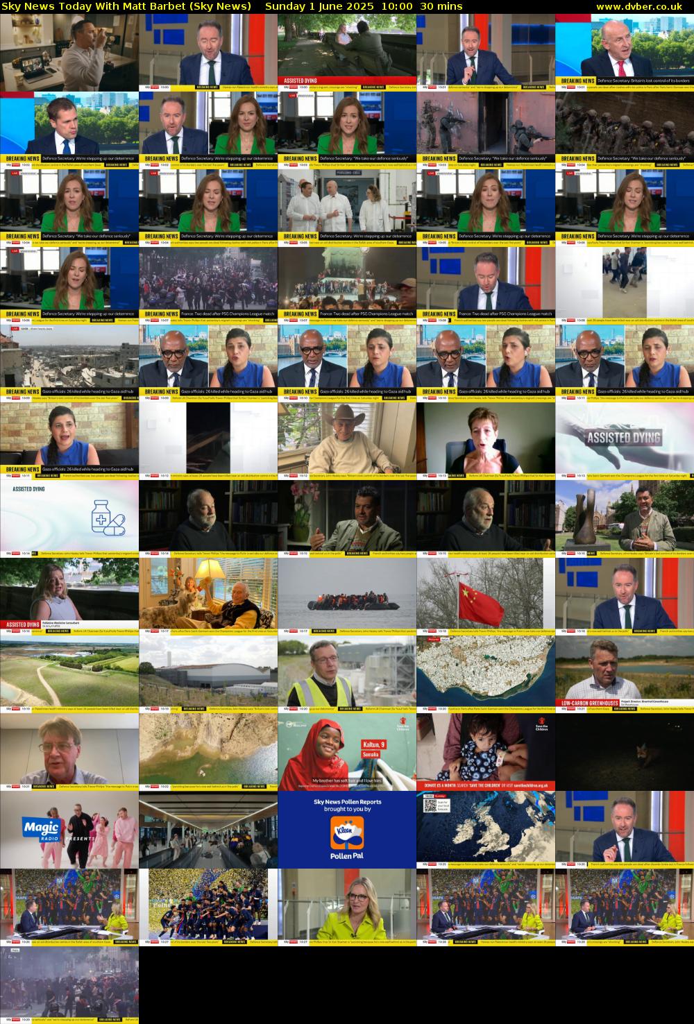 Sky News Today With Matt Barbet (Sky News) Sunday 1 June 2025 10:00 - 10:30