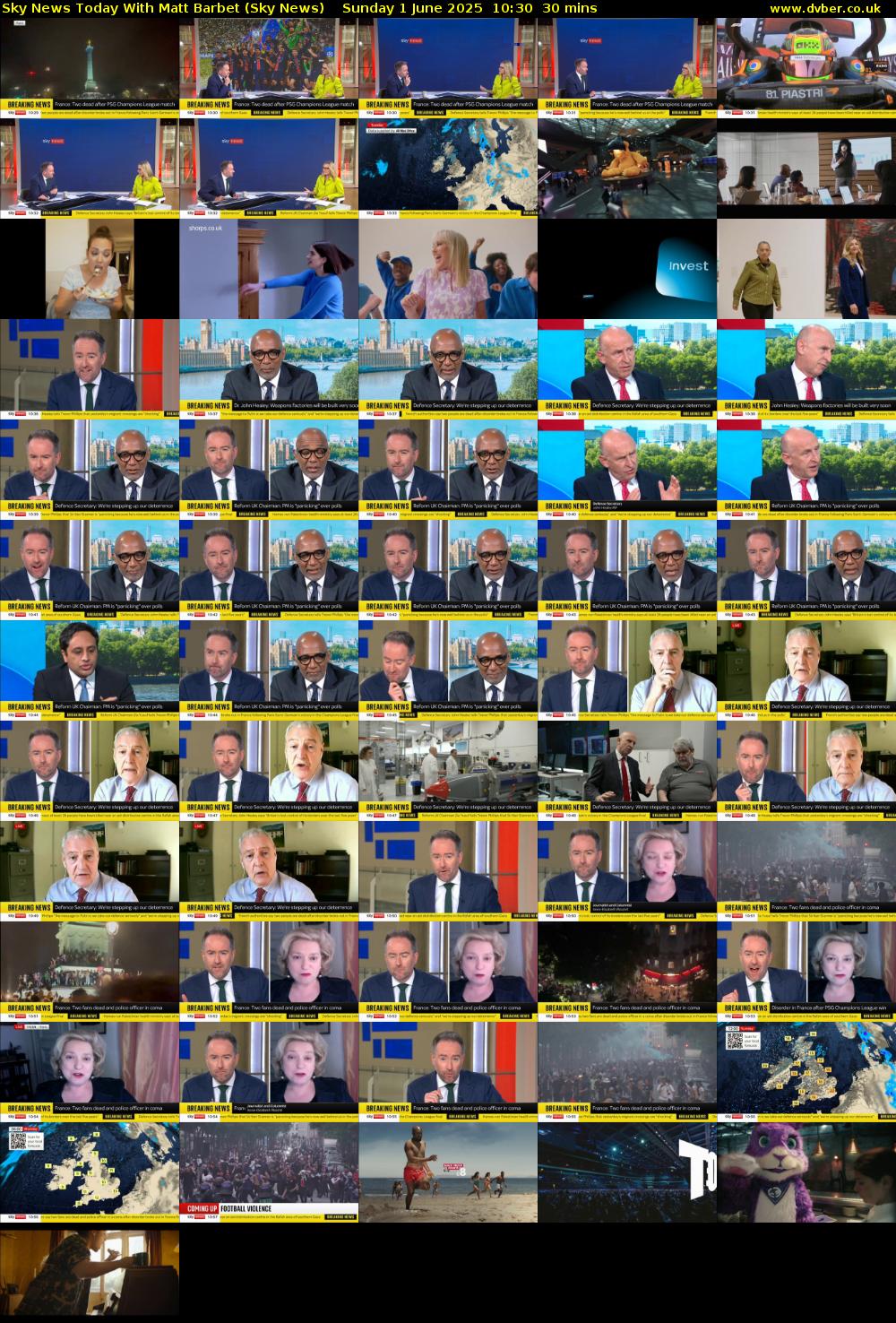 Sky News Today With Matt Barbet (Sky News) Sunday 1 June 2025 10:30 - 11:00