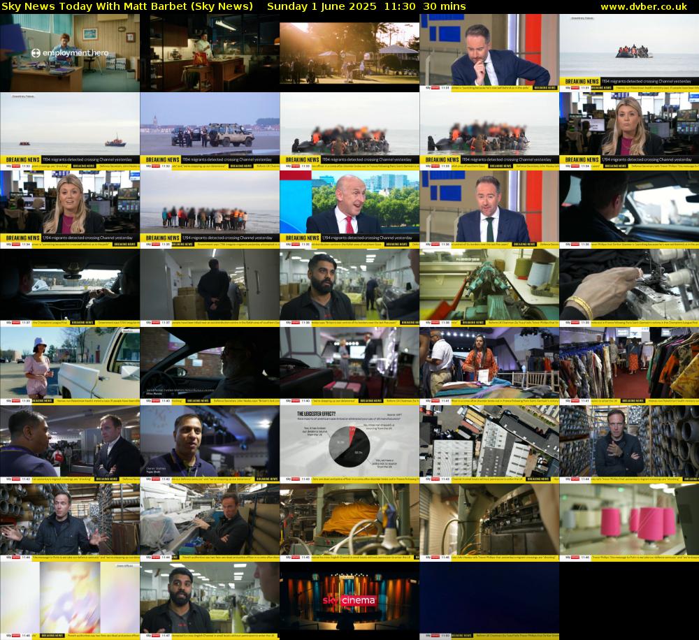Sky News Today With Matt Barbet (Sky News) Sunday 1 June 2025 11:30 - 12:00
