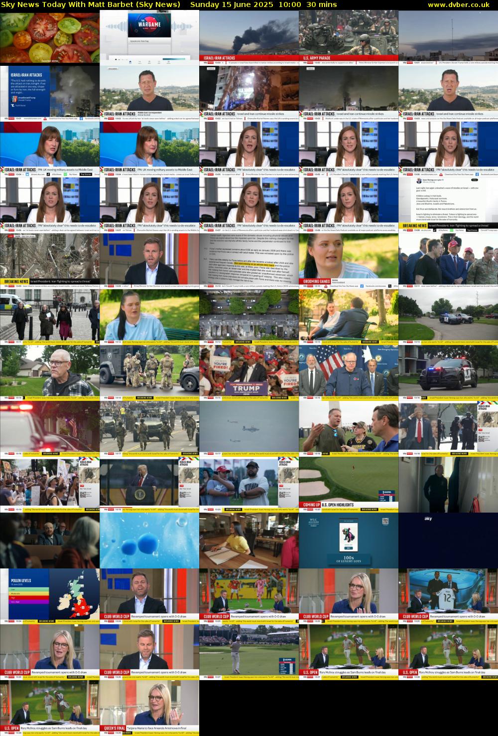 Sky News Today With Matt Barbet (Sky News) Sunday 15 June 2025 10:00 - 10:30