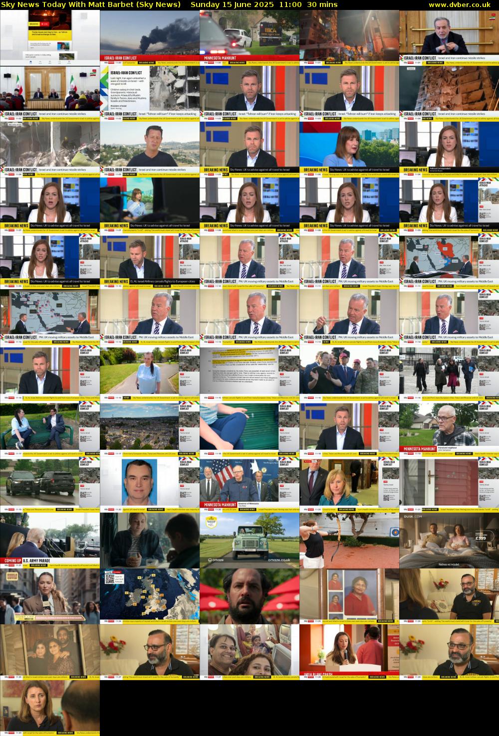 Sky News Today With Matt Barbet (Sky News) Sunday 15 June 2025 11:00 - 11:30