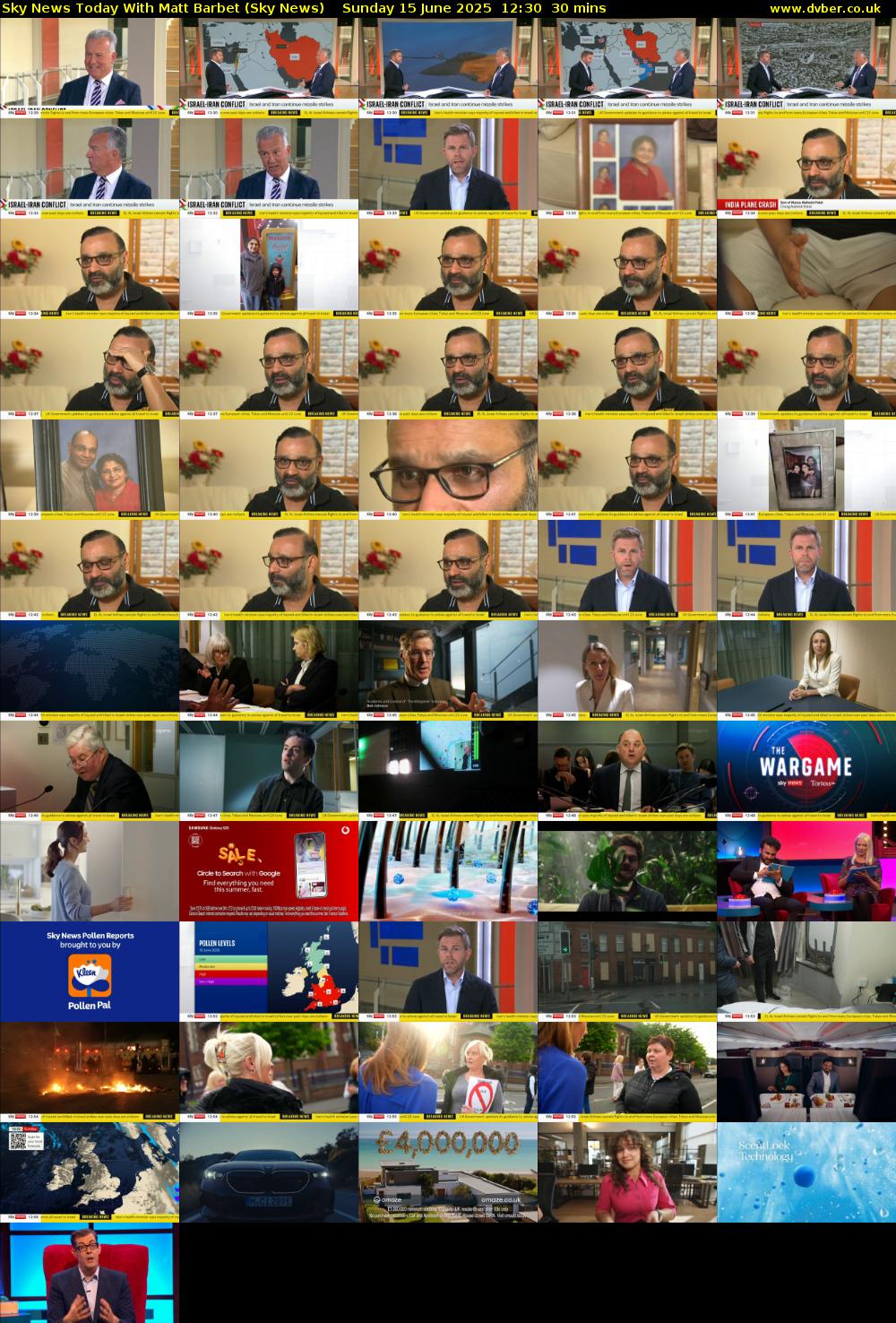 Sky News Today With Matt Barbet (Sky News) Sunday 15 June 2025 12:30 - 13:00