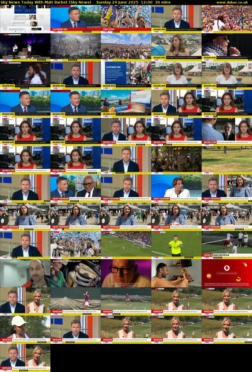 Sky News Today With Matt Barbet (Sky News) Sunday 29 June 2025 12:00 - 12:30