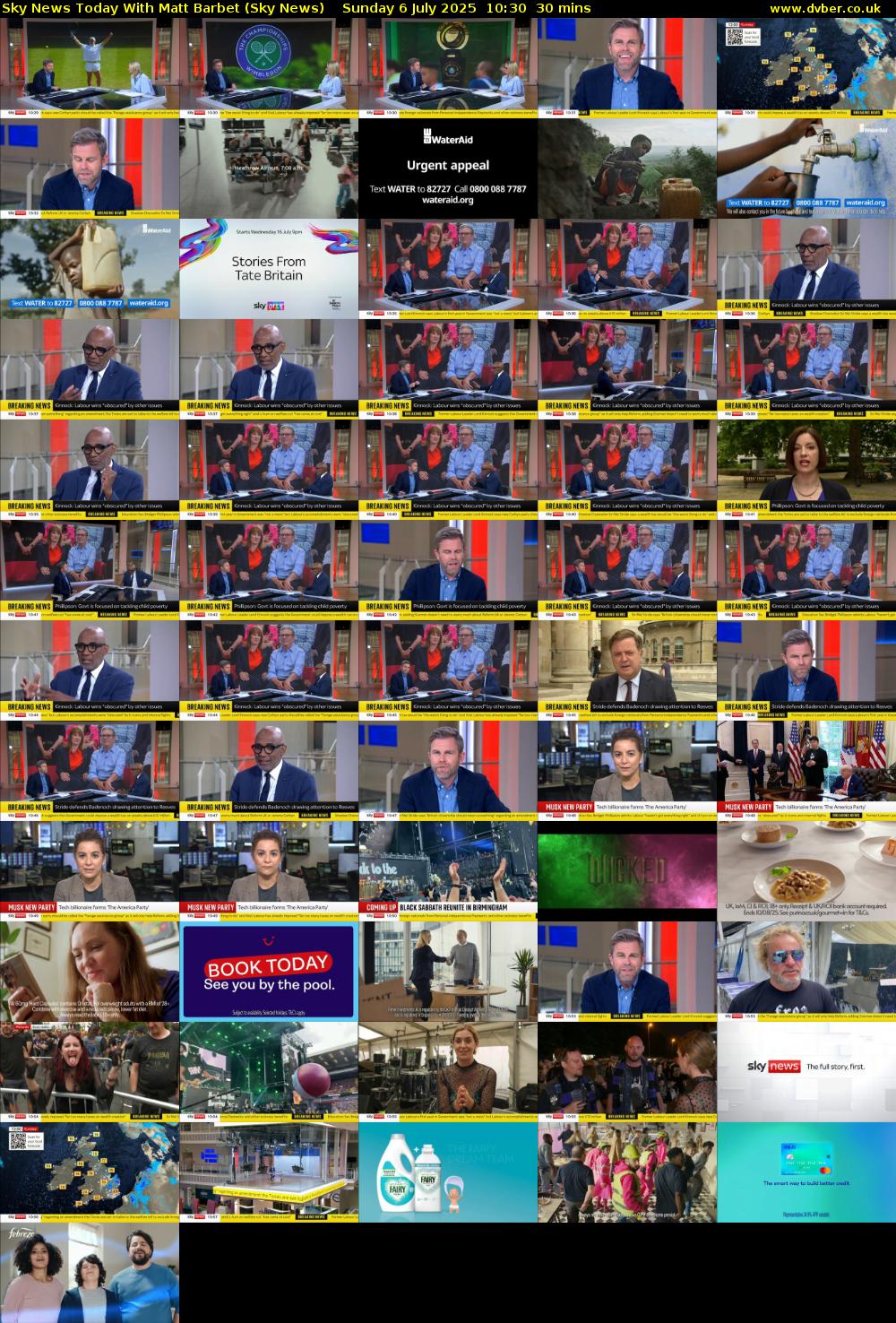 Sky News Today With Matt Barbet (Sky News) Sunday 6 July 2025 10:30 - 11:00