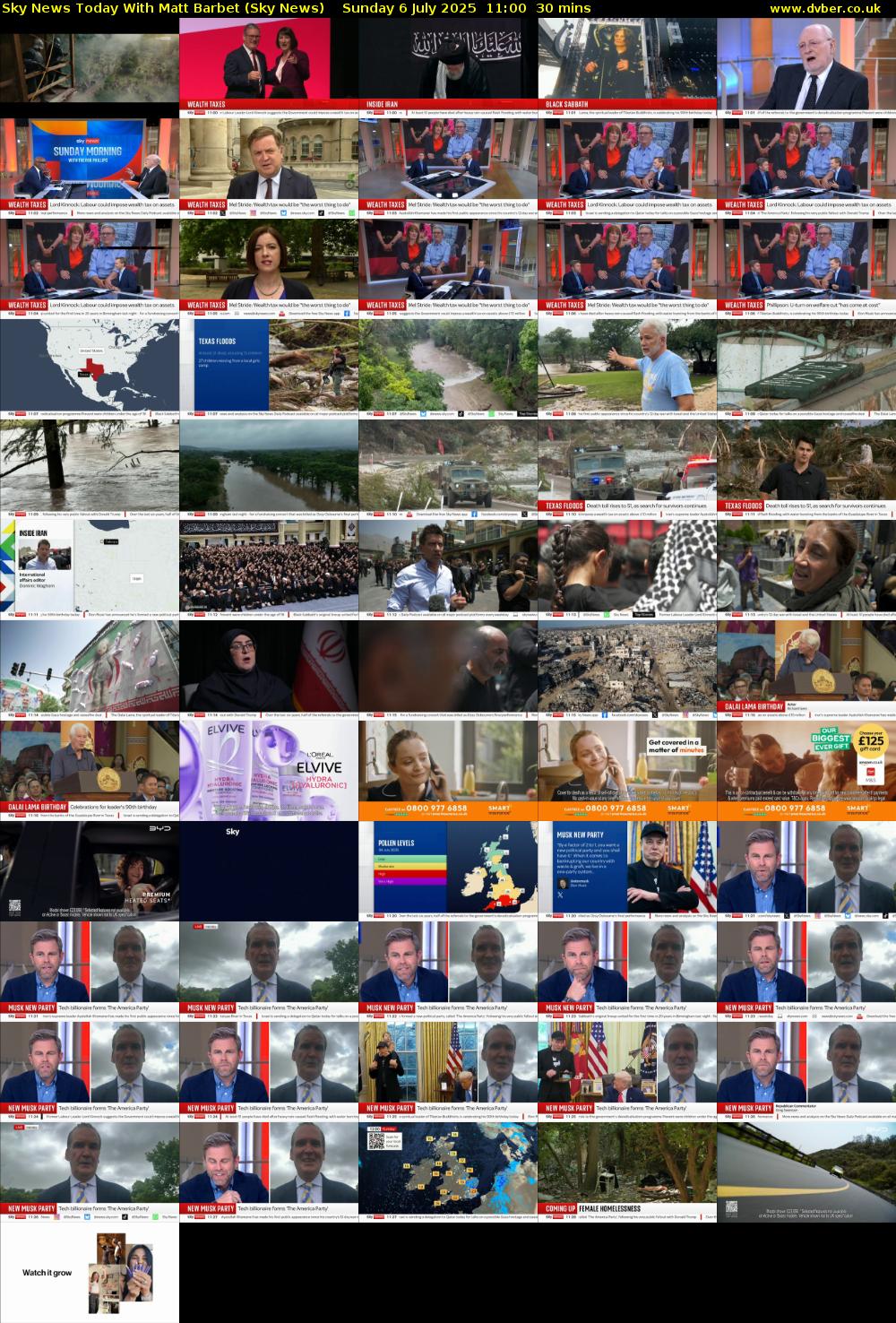 Sky News Today With Matt Barbet (Sky News) Sunday 6 July 2025 11:00 - 11:30