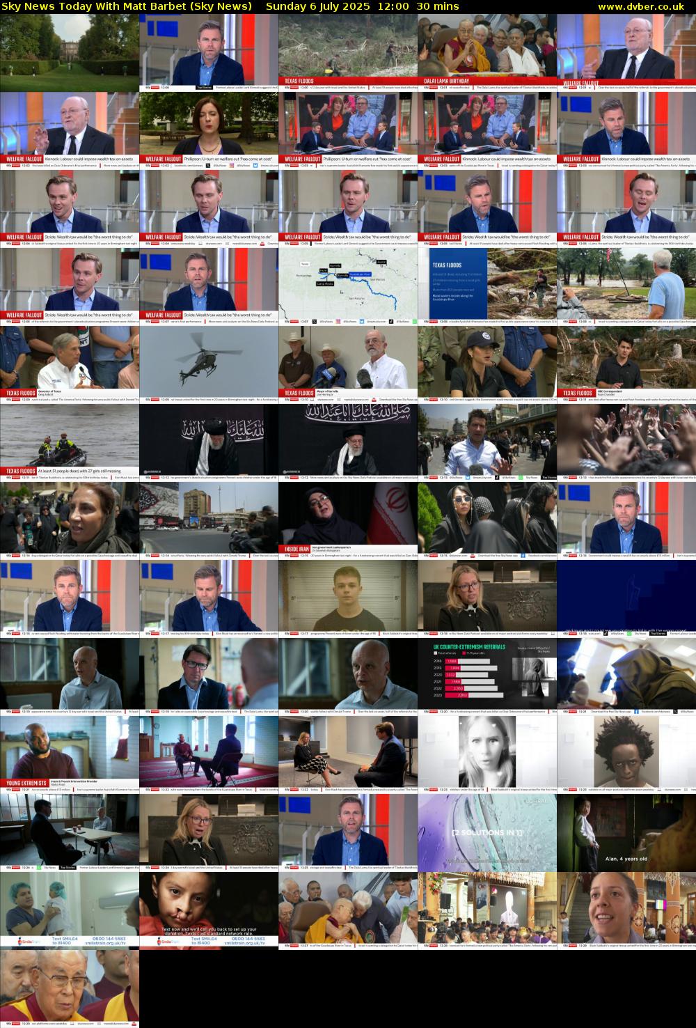 Sky News Today With Matt Barbet (Sky News) Sunday 6 July 2025 12:00 - 12:30