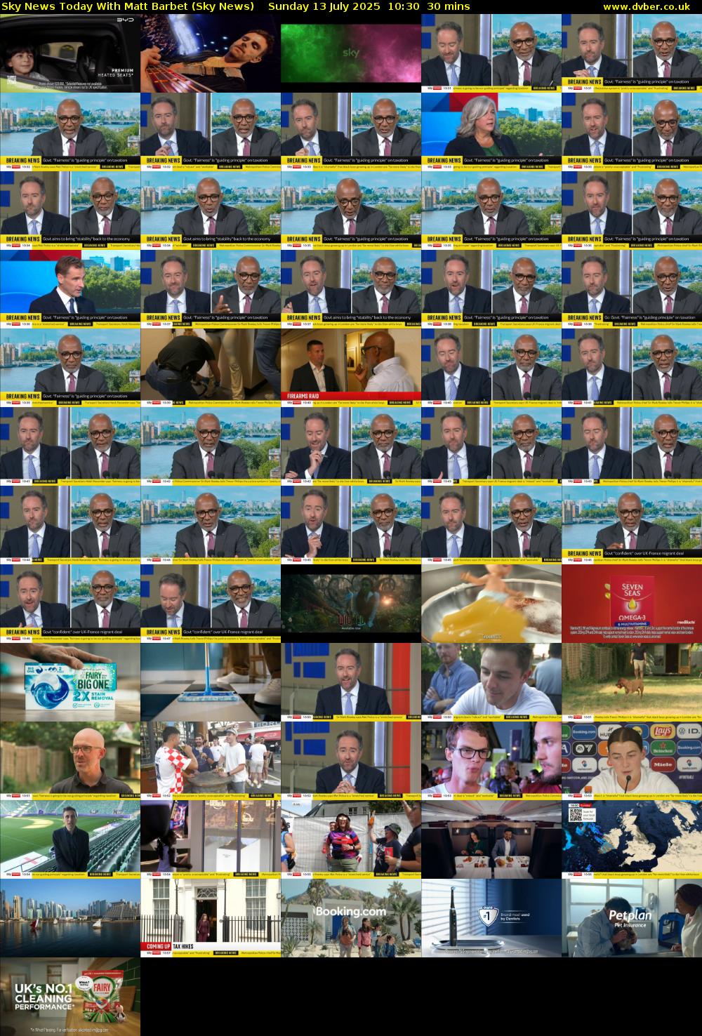 Sky News Today With Matt Barbet (Sky News) Sunday 13 July 2025 10:30 - 11:00