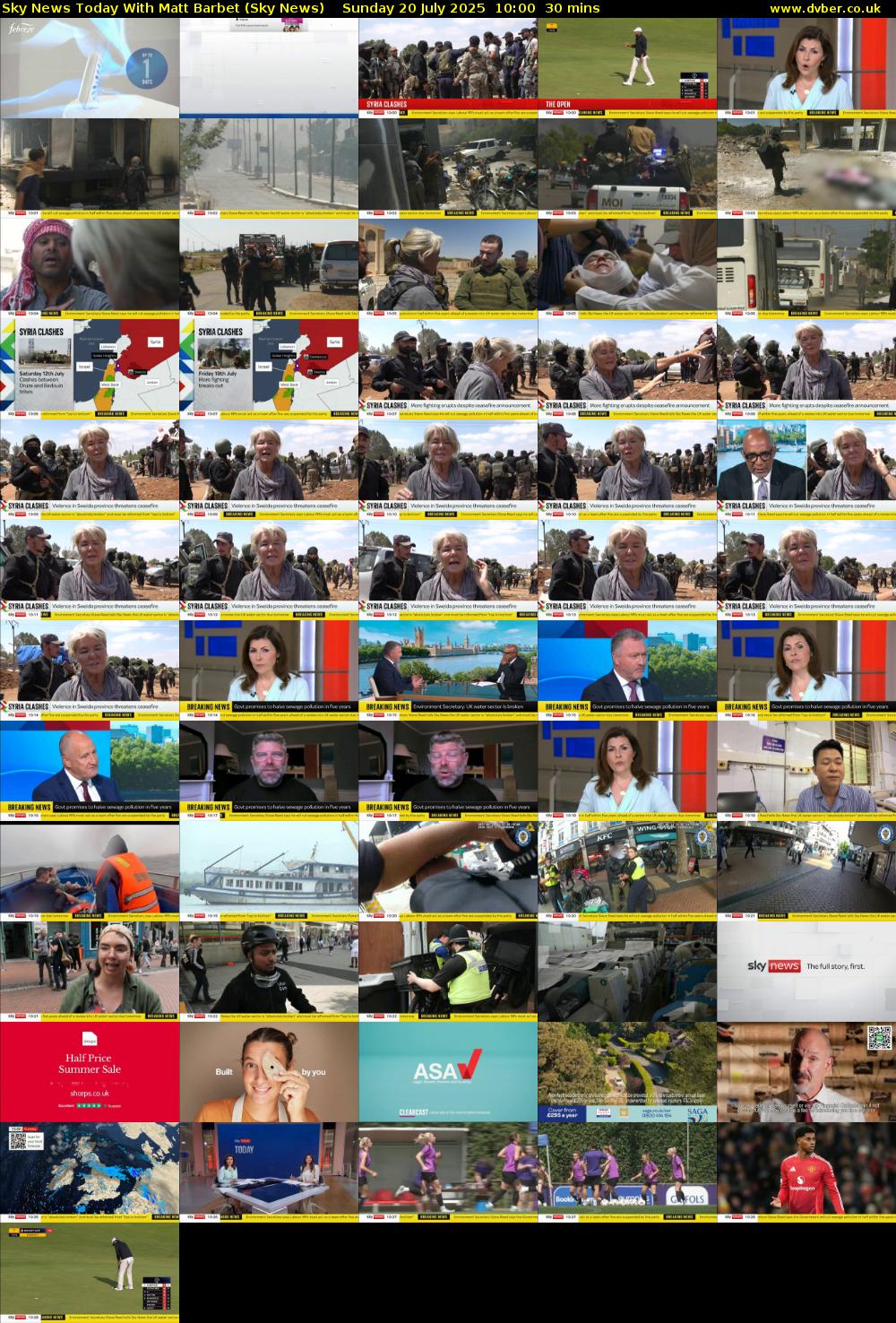 Sky News Today With Matt Barbet (Sky News) Sunday 20 July 2025 10:00 - 10:30
