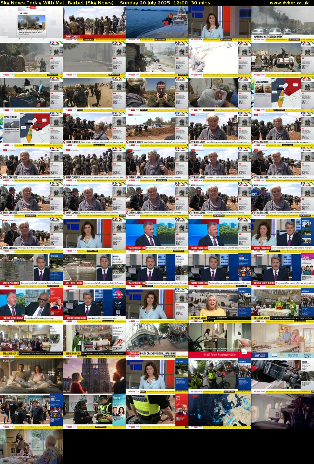 Sky News Today With Matt Barbet (Sky News) Sunday 20 July 2025 12:00 - 12:30