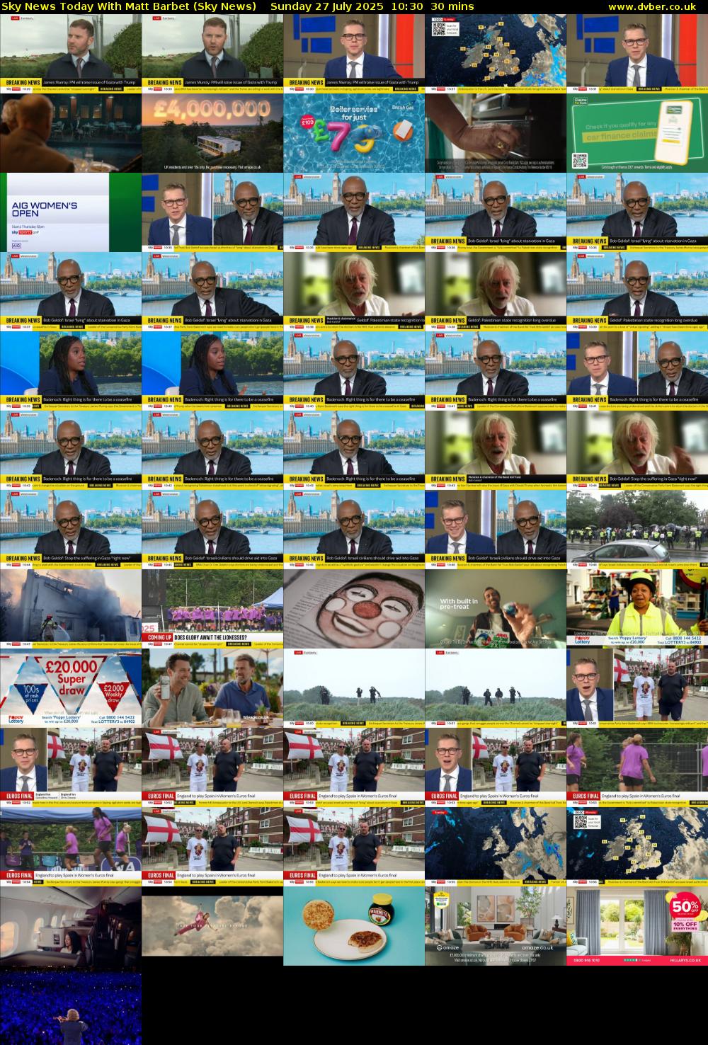 Sky News Today With Matt Barbet (Sky News) Sunday 27 July 2025 10:30 - 11:00