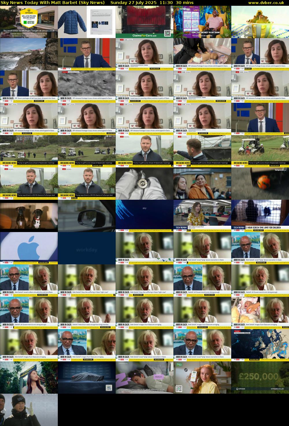 Sky News Today With Matt Barbet (Sky News) Sunday 27 July 2025 11:30 - 12:00