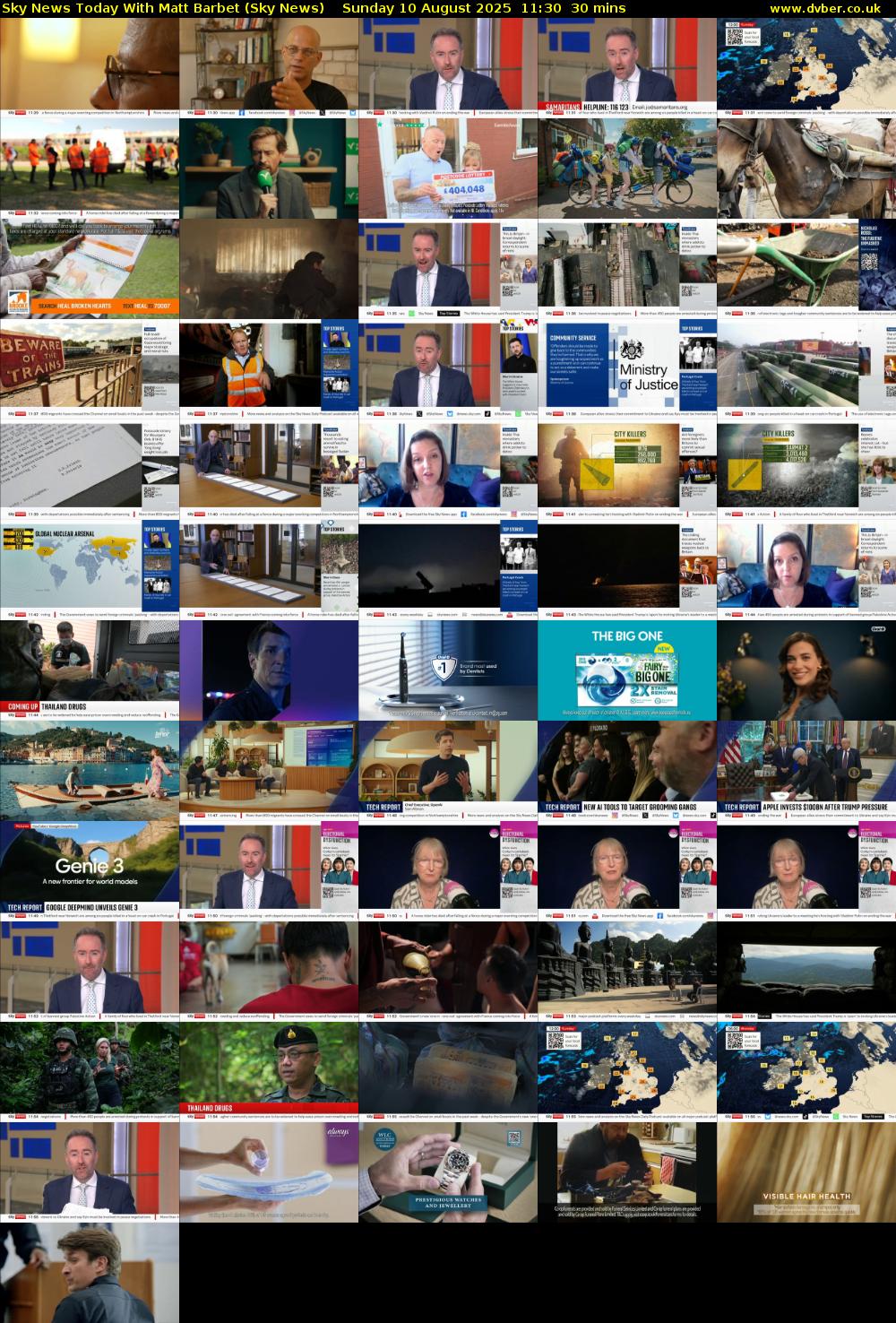Sky News Today With Matt Barbet (Sky News) Sunday 10 August 2025 11:30 - 12:00