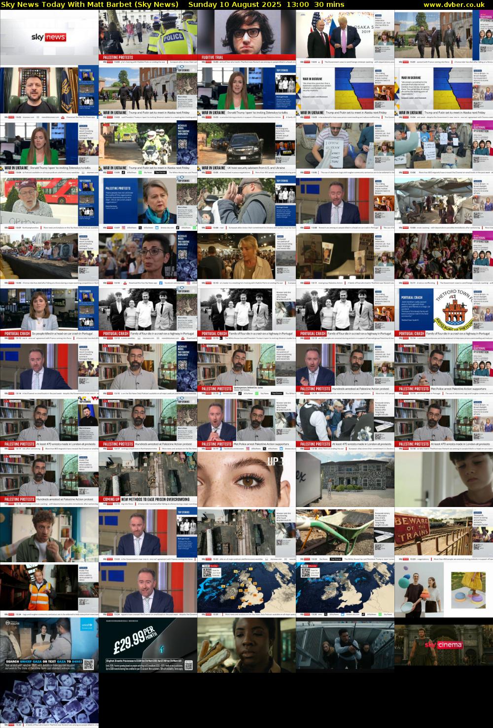 Sky News Today With Matt Barbet (Sky News) Sunday 10 August 2025 13:00 - 13:30