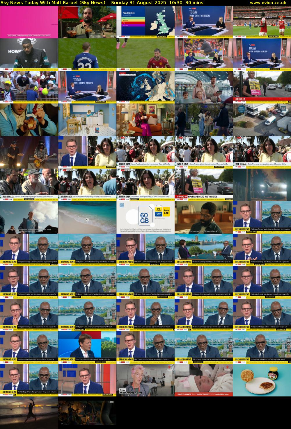 Sky News Today With Matt Barbet (Sky News) Sunday 31 August 2025 10:30 - 11:00