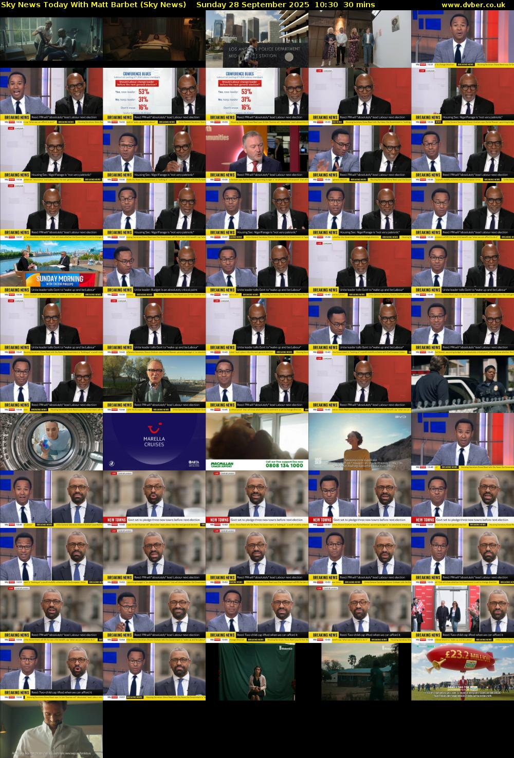 Sky News Today With Matt Barbet (Sky News) Sunday 28 September 2025 10:30 - 11:00