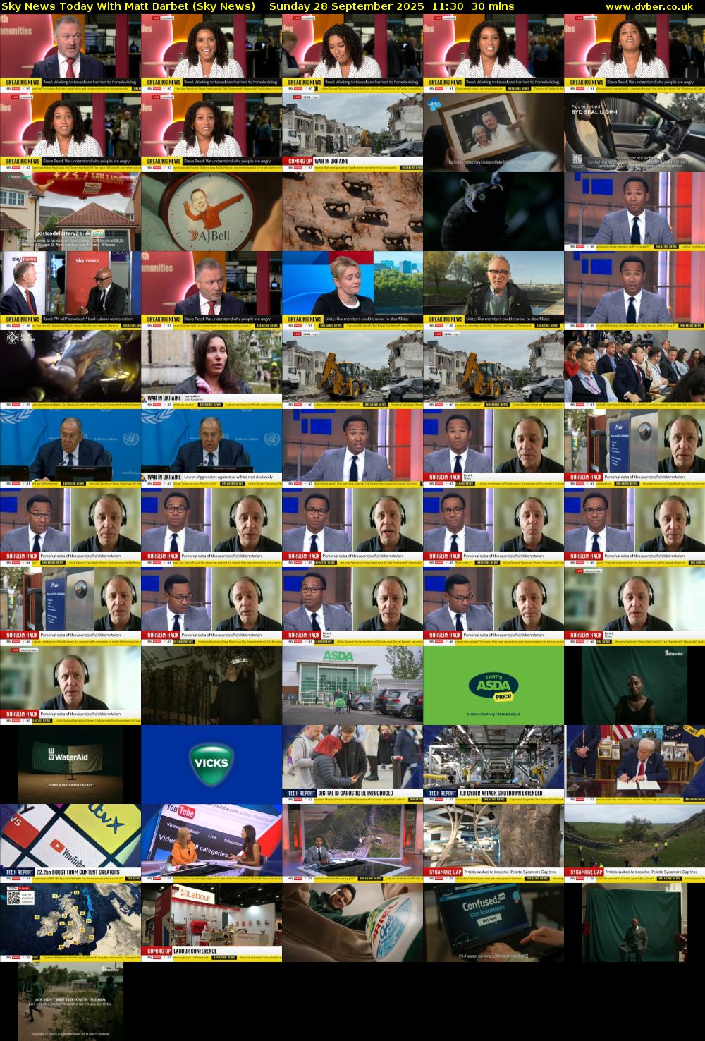 Sky News Today With Matt Barbet (Sky News) Sunday 28 September 2025 11:30 - 12:00