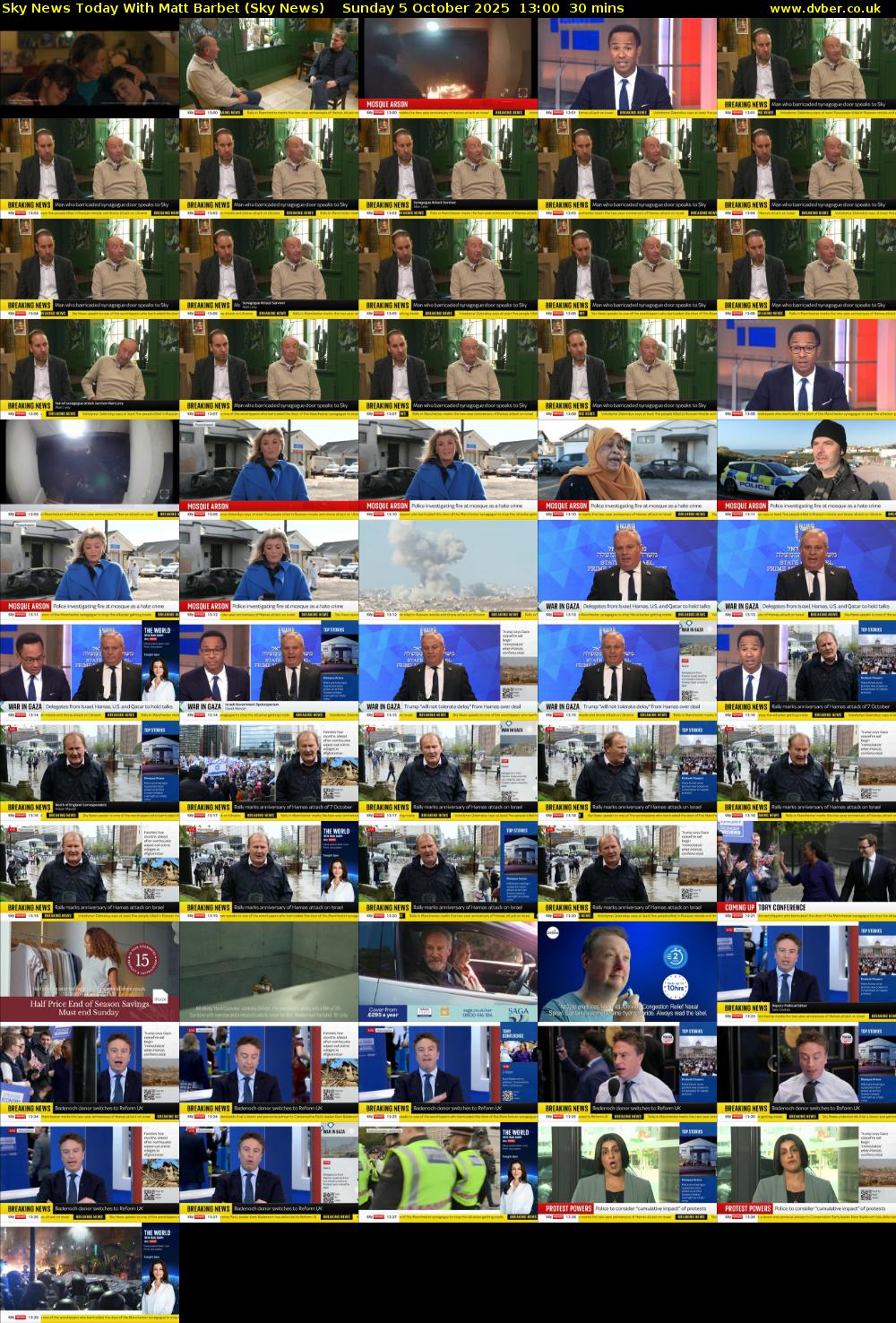 Sky News Today With Matt Barbet (Sky News) Sunday 5 October 2025 13:00 - 13:30