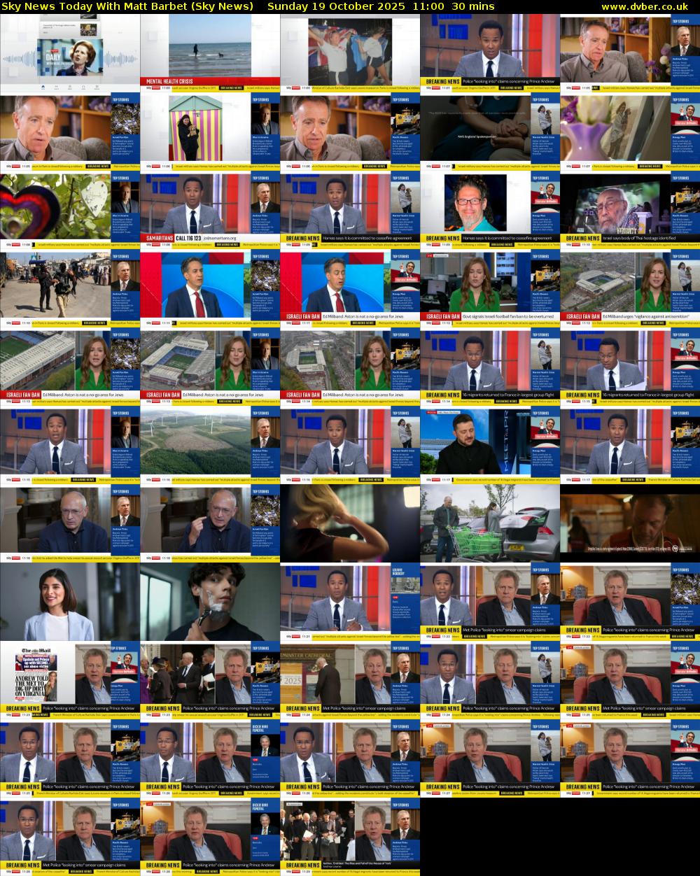Sky News Today With Matt Barbet (Sky News) Sunday 19 October 2025 11:00 - 11:30