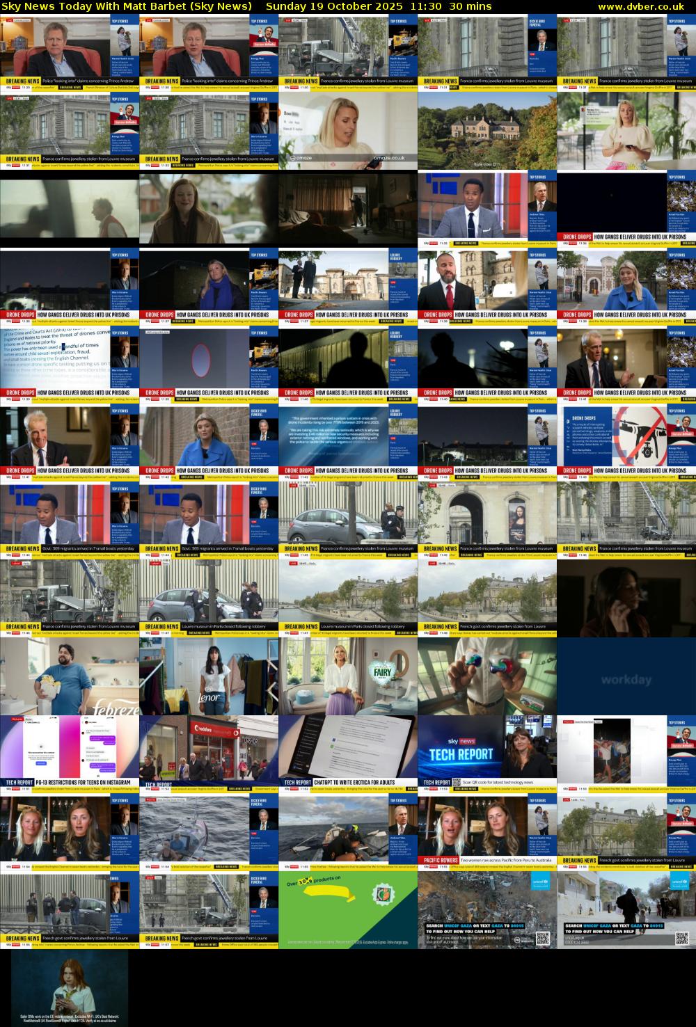 Sky News Today With Matt Barbet (Sky News) Sunday 19 October 2025 11:30 - 12:00