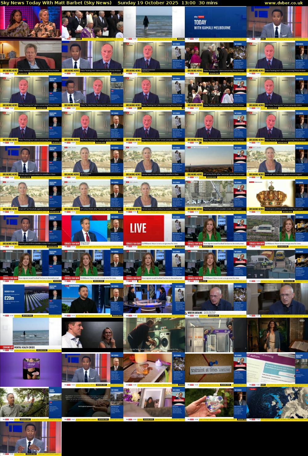Sky News Today With Matt Barbet (Sky News) Sunday 19 October 2025 13:00 - 13:30