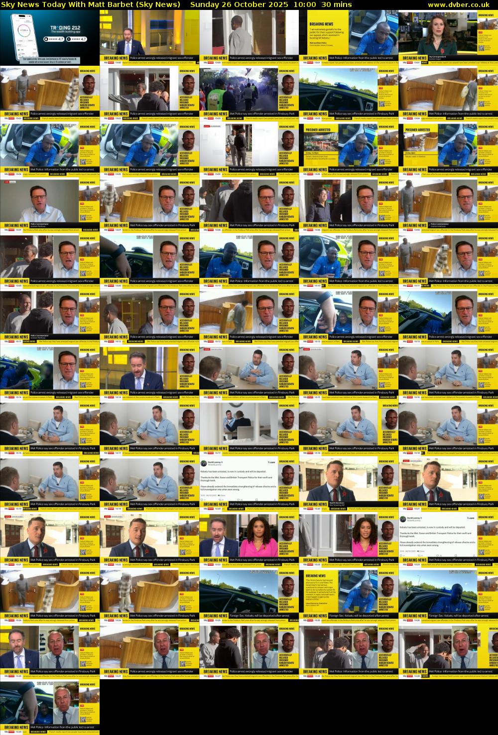 Sky News Today With Matt Barbet (Sky News) Sunday 26 October 2025 10:00 - 10:30