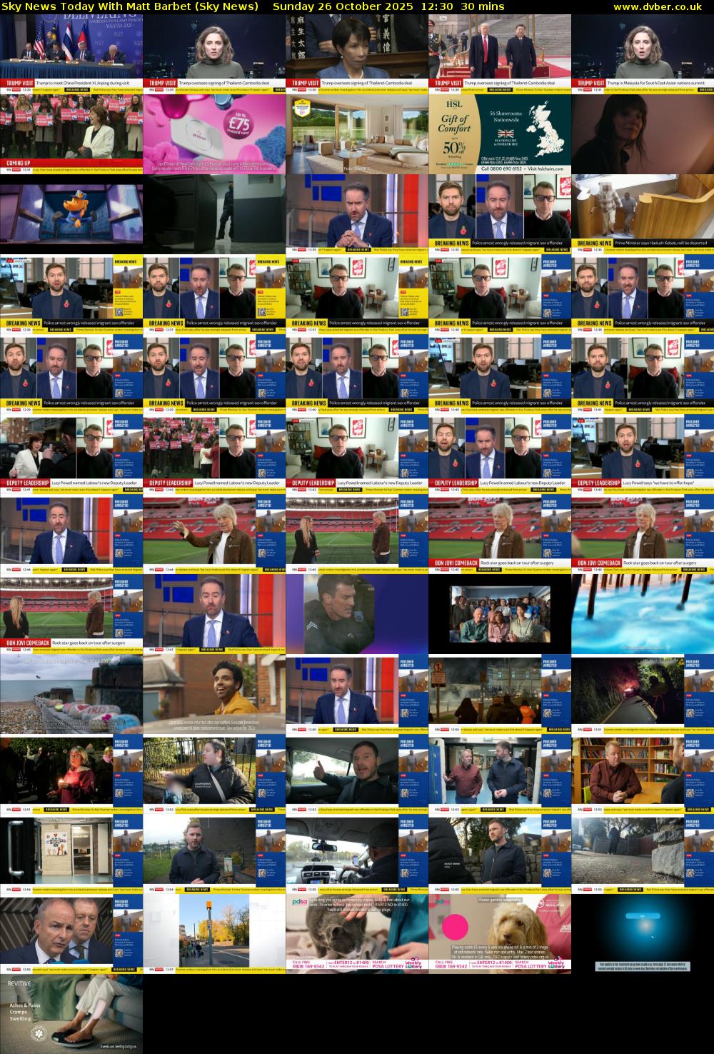 Sky News Today With Matt Barbet (Sky News) Sunday 26 October 2025 12:30 - 13:00