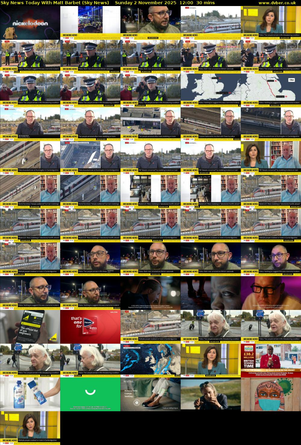 Sky News Today With Matt Barbet (Sky News) Sunday 2 November 2025 12:00 - 12:30