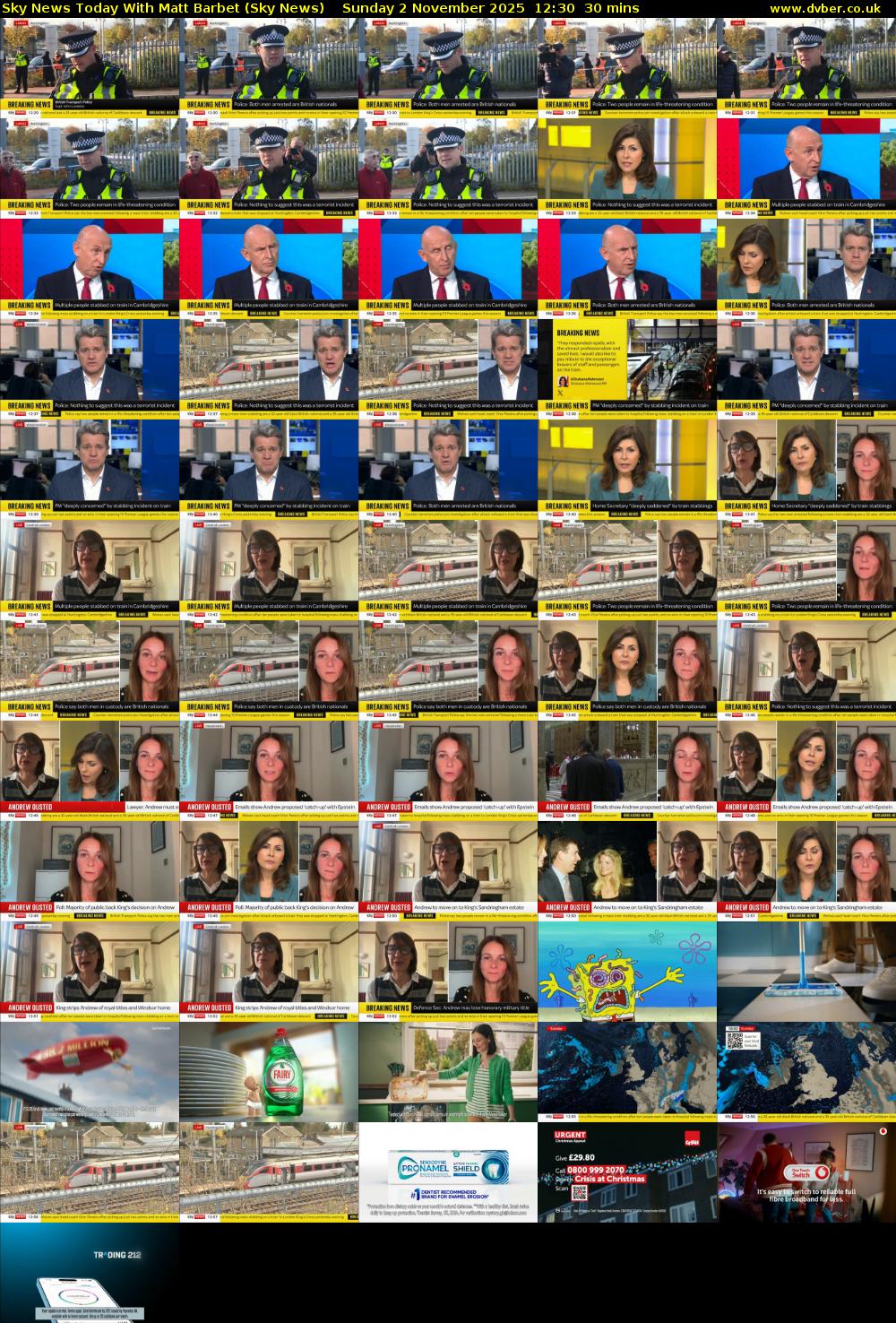 Sky News Today With Matt Barbet (Sky News) Sunday 2 November 2025 12:30 - 13:00