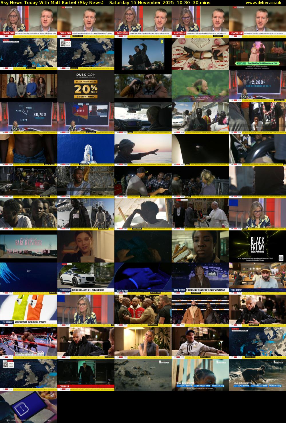 Sky News Today With Matt Barbet (Sky News) Saturday 15 November 2025 10:30 - 11:00