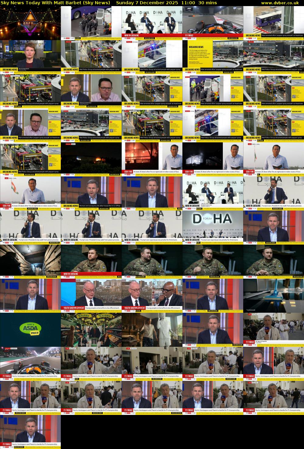 Sky News Today With Matt Barbet (Sky News) Sunday 7 December 2025 11:00 - 11:30