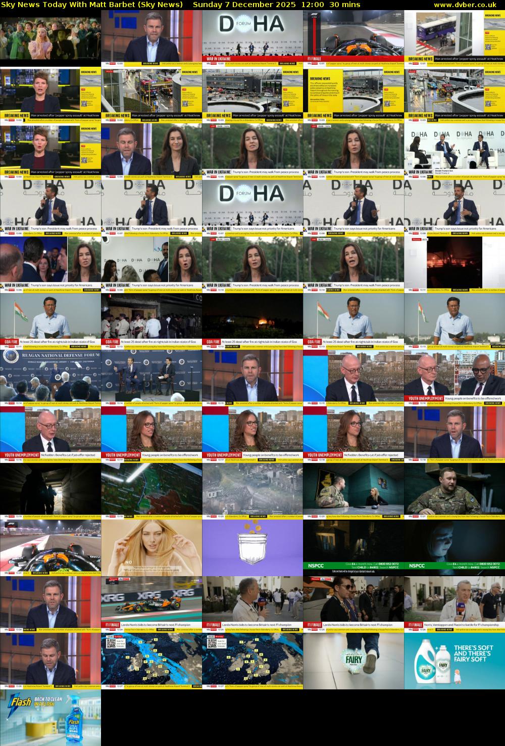 Sky News Today With Matt Barbet (Sky News) Sunday 7 December 2025 12:00 - 12:30