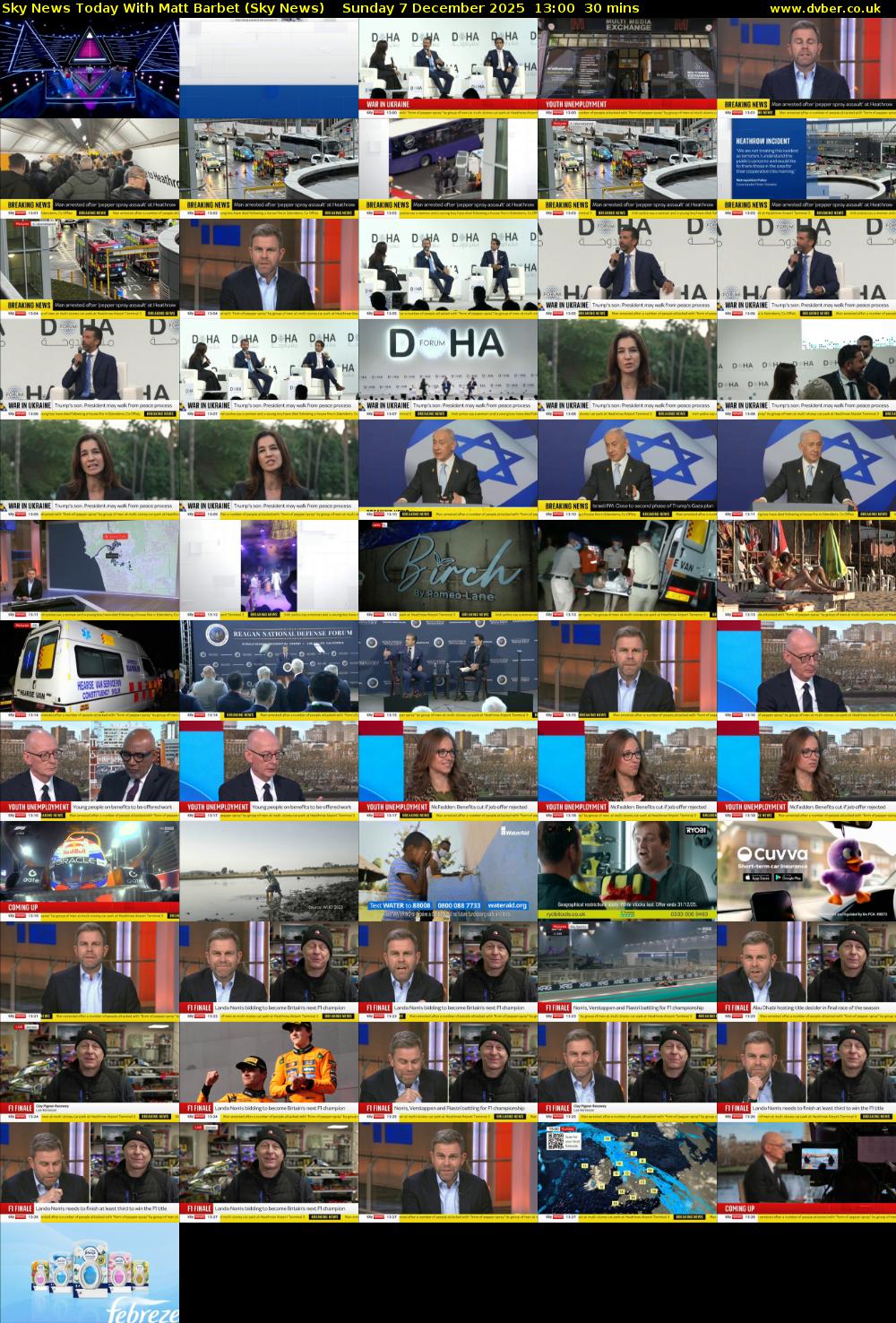 Sky News Today With Matt Barbet (Sky News) Sunday 7 December 2025 13:00 - 13:30