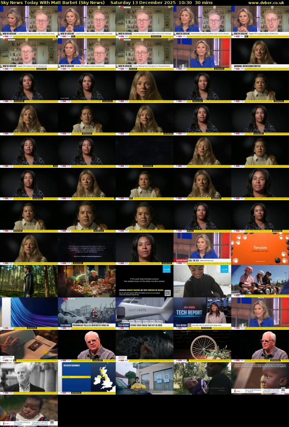 Sky News Today With Matt Barbet (Sky News) Saturday 13 December 2025 10:30 - 11:00