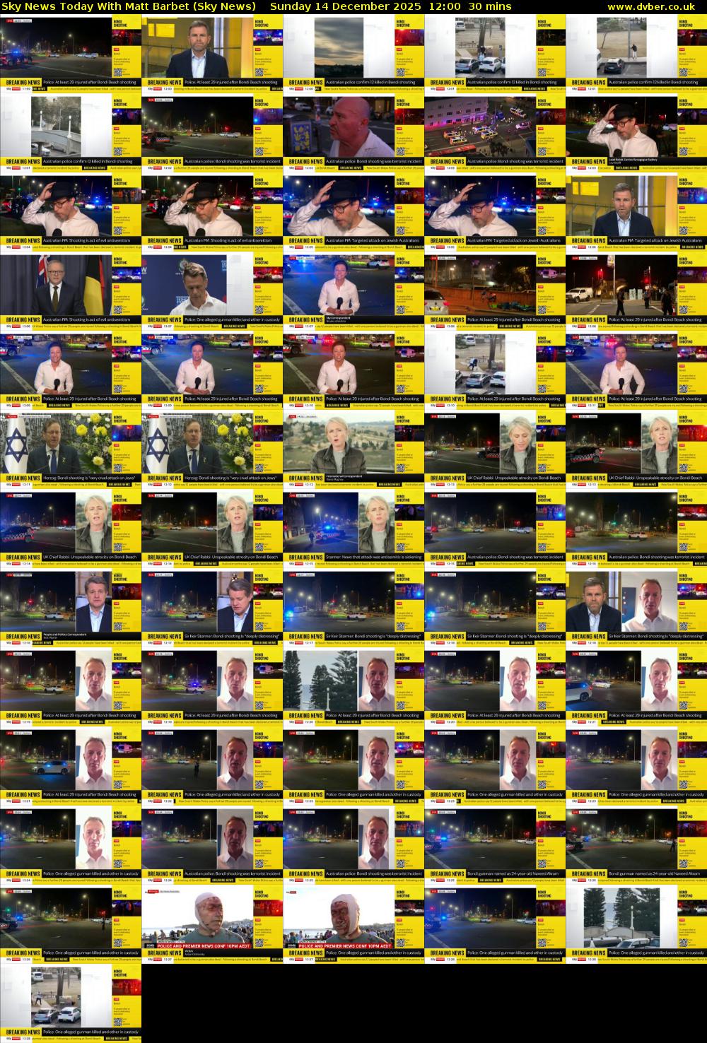 Sky News Today With Matt Barbet (Sky News) Sunday 14 December 2025 12:00 - 12:30