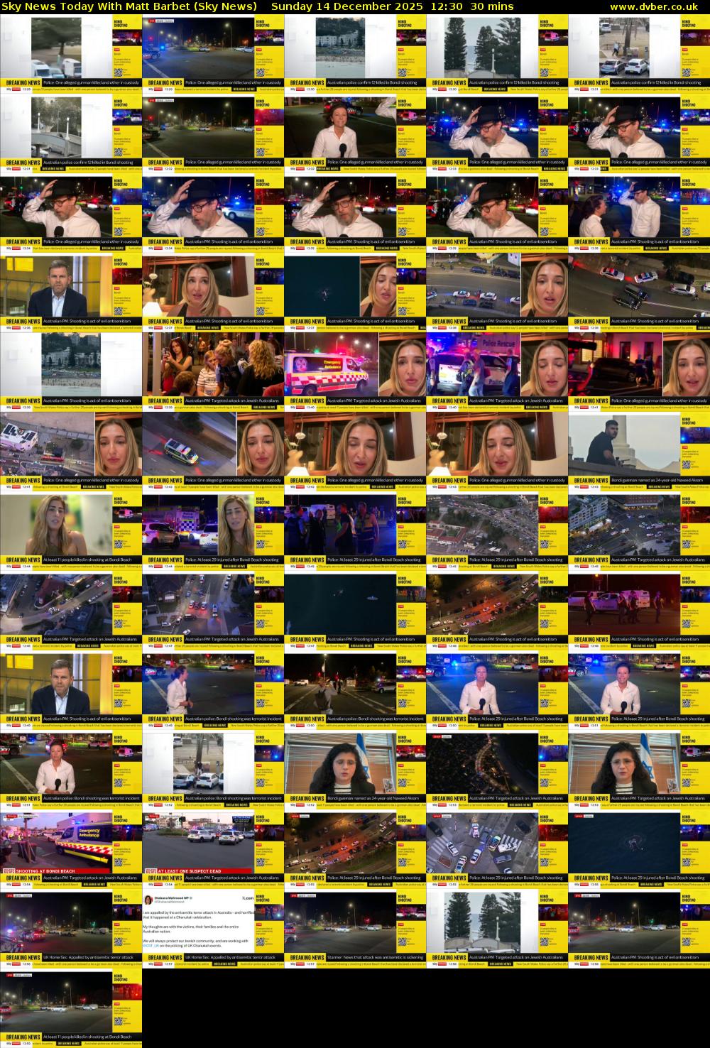 Sky News Today With Matt Barbet (Sky News) Sunday 14 December 2025 12:30 - 13:00