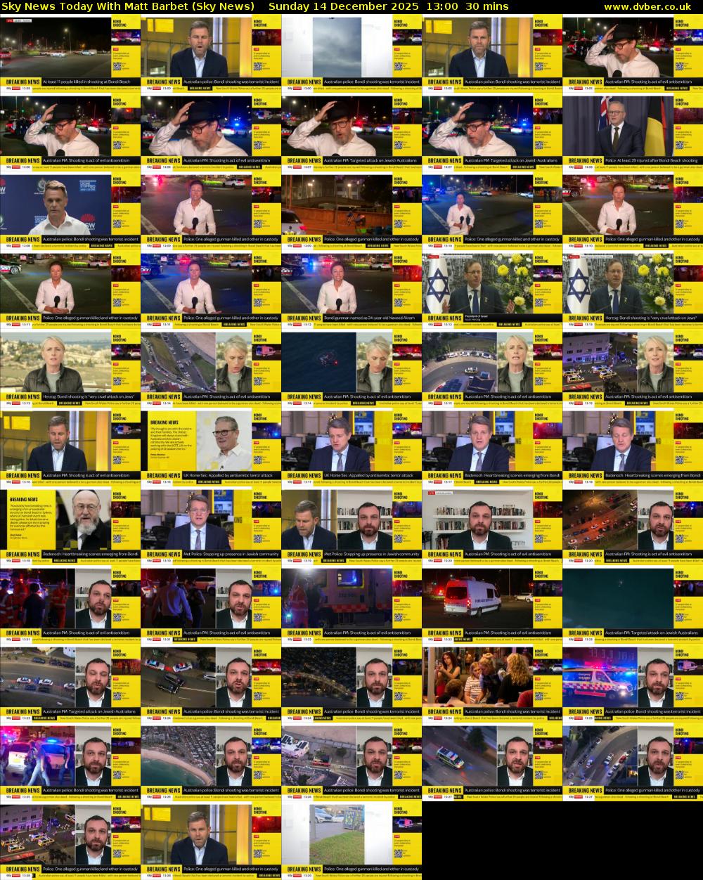Sky News Today With Matt Barbet (Sky News) Sunday 14 December 2025 13:00 - 13:30