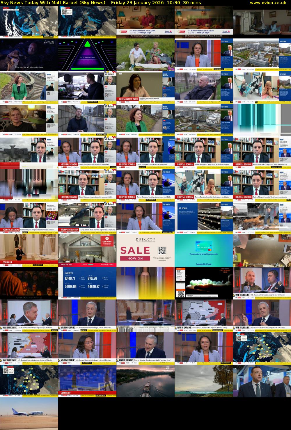 Sky News Today With Matt Barbet (Sky News) Friday 23 January 2026 10:30 - 11:00