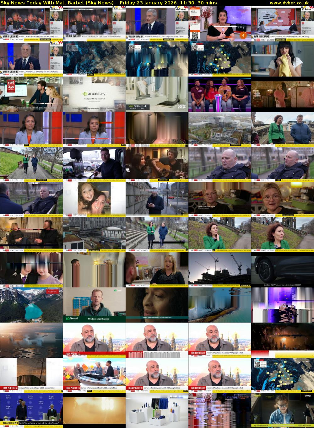 Sky News Today With Matt Barbet (Sky News) Friday 23 January 2026 11:30 - 12:00