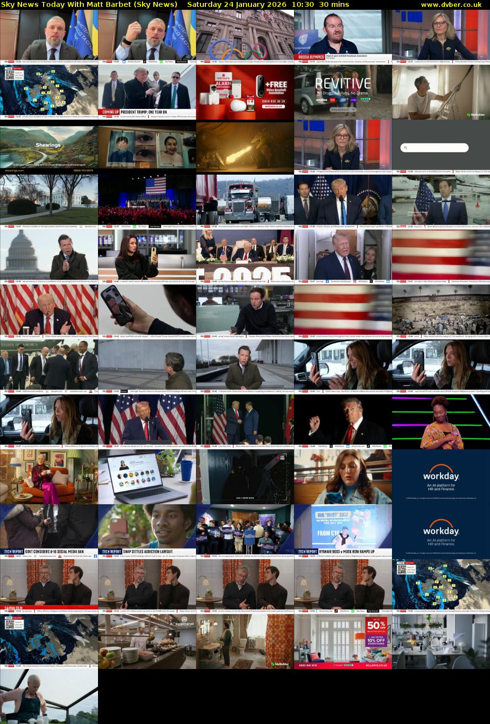 Sky News Today With Matt Barbet (Sky News) Saturday 24 January 2026 10:30 - 11:00