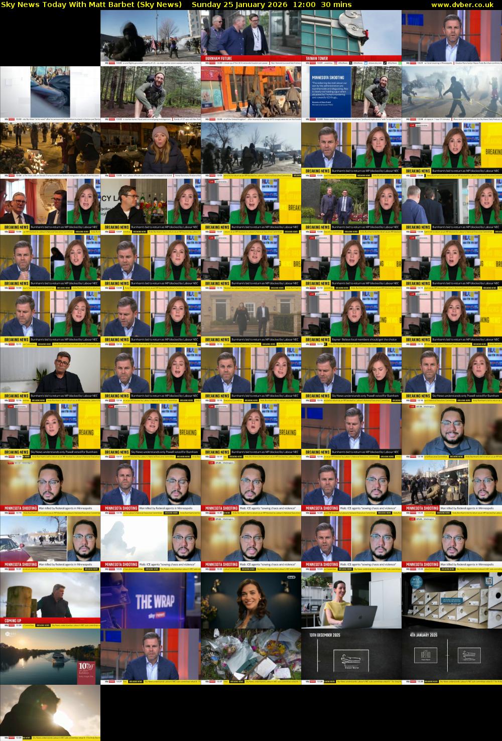 Sky News Today With Matt Barbet (Sky News) Sunday 25 January 2026 12:00 - 12:30