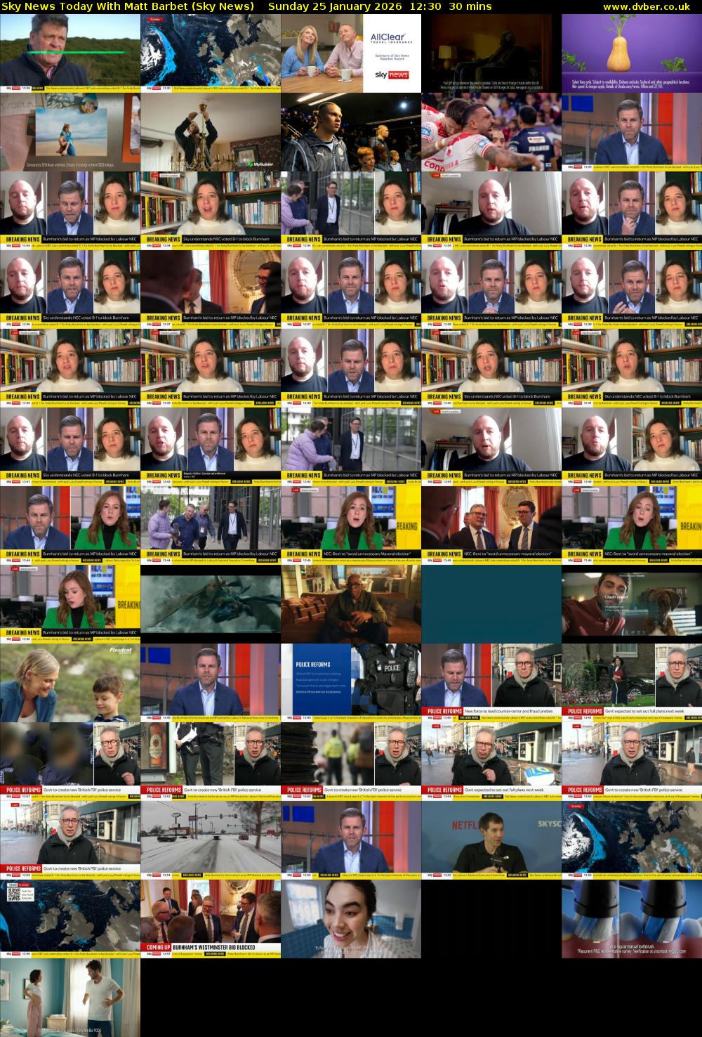 Sky News Today With Matt Barbet (Sky News) Sunday 25 January 2026 12:30 - 13:00