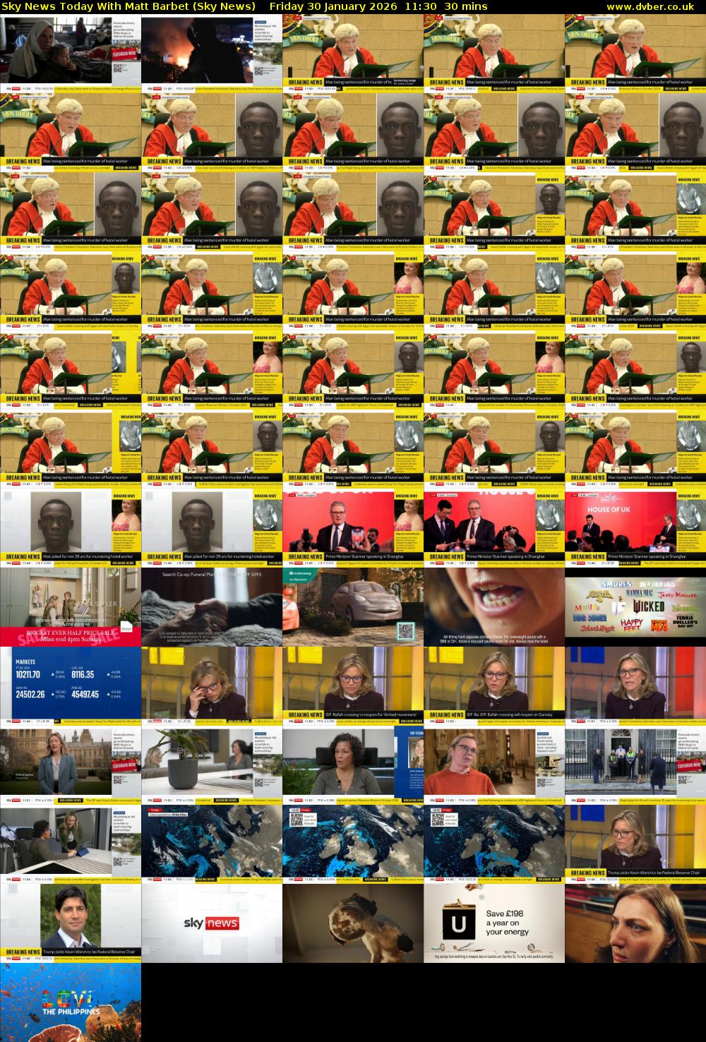 Sky News Today With Matt Barbet (Sky News) Friday 30 January 2026 11:30 - 12:00