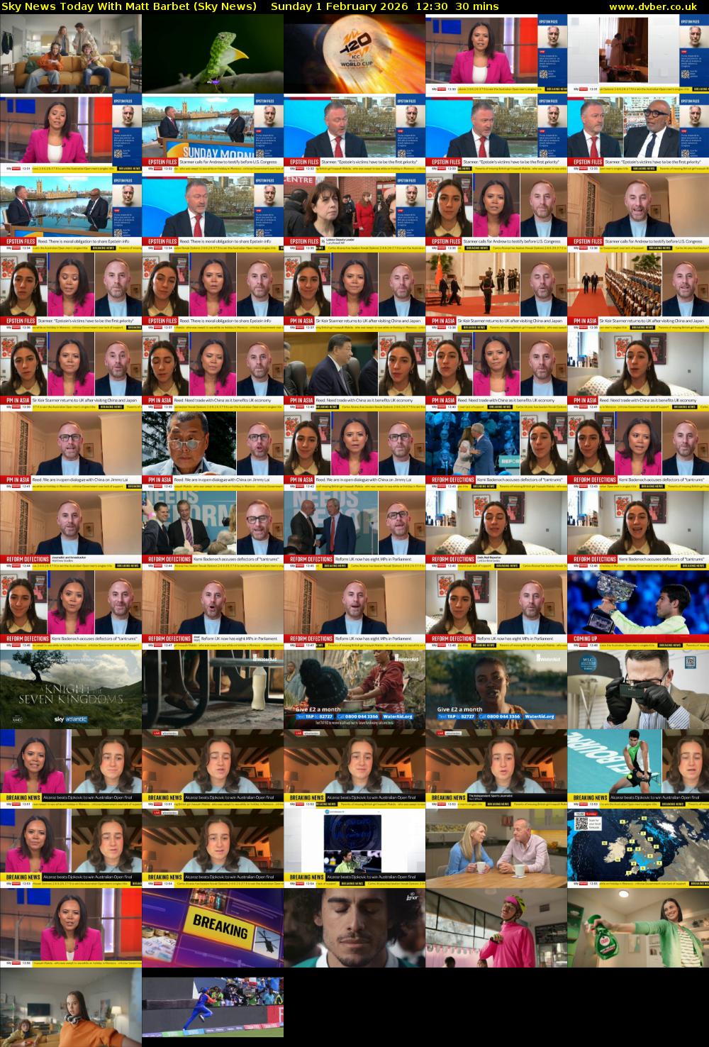 Sky News Today With Matt Barbet (Sky News) Sunday 1 February 2026 12:30 - 13:00