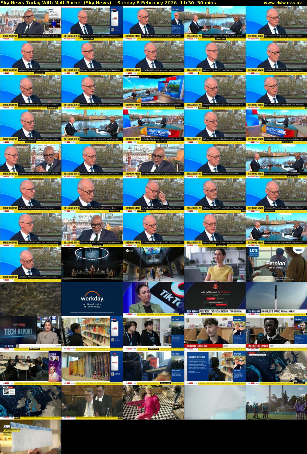 Sky News Today With Matt Barbet (Sky News) Sunday 8 February 2026 11:30 - 12:00