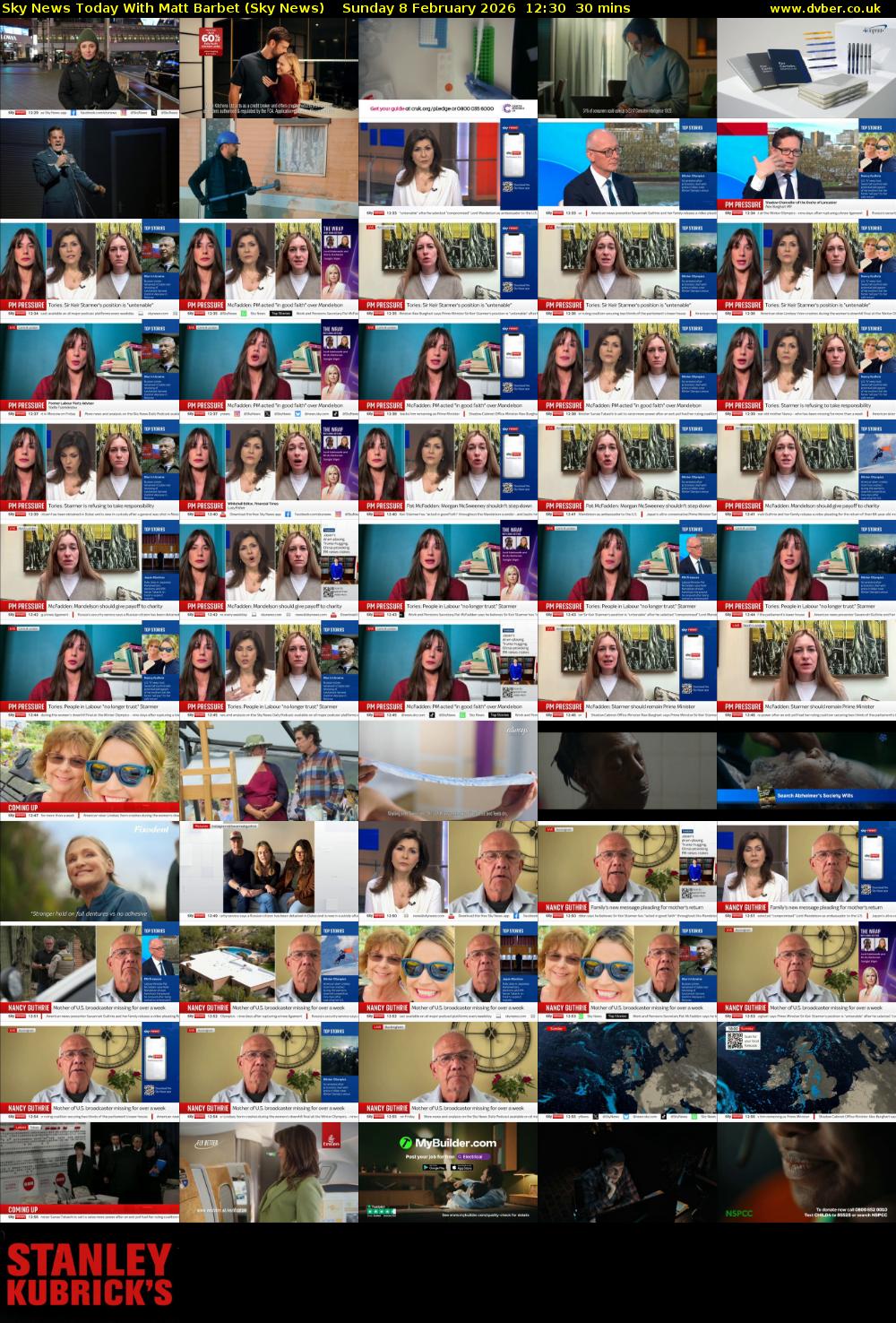 Sky News Today With Matt Barbet (Sky News) Sunday 8 February 2026 12:30 - 13:00