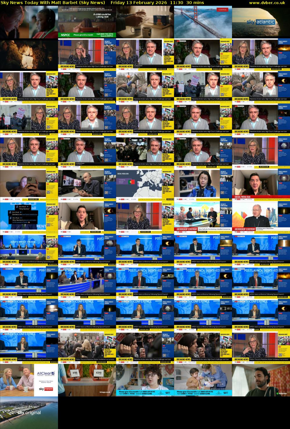 Sky News Today With Matt Barbet (Sky News) Friday 13 February 2026 11:30 - 12:00